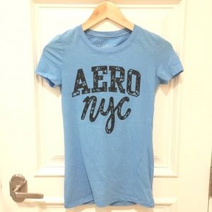 NWOT Aeropostale Sky Blue Tee “Aero NYC”